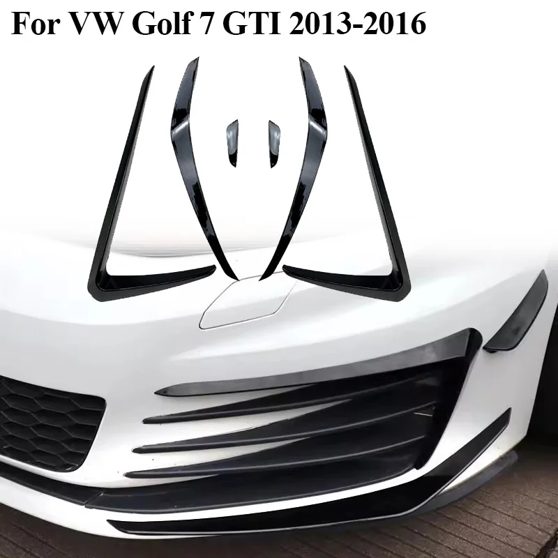 

Car Front Bumper Air Vent Trim For VW Golf MK7 GTI 2013-2016 Car Fog Light Cover Side Wind Knife Splitter Spoiler Canard Lip