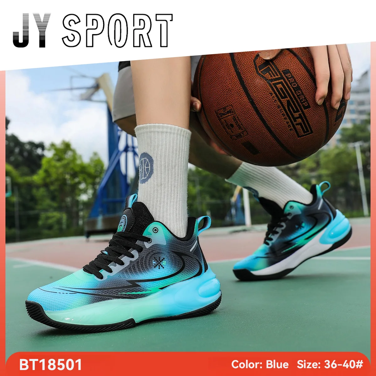 2024 New Kids Basketball Shoes Breathable Cushioning Child Sneakers Rebound Anti-slip Sport Shoes for Children Teenagers