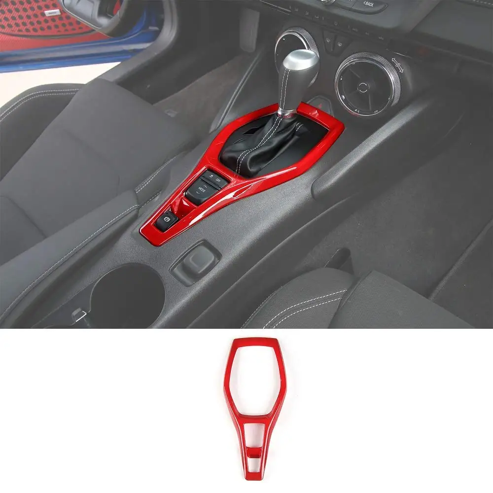 

Red Gear Shift Surround Trim For Chevrolet Camaro 2016+ Interior Styling Accessory