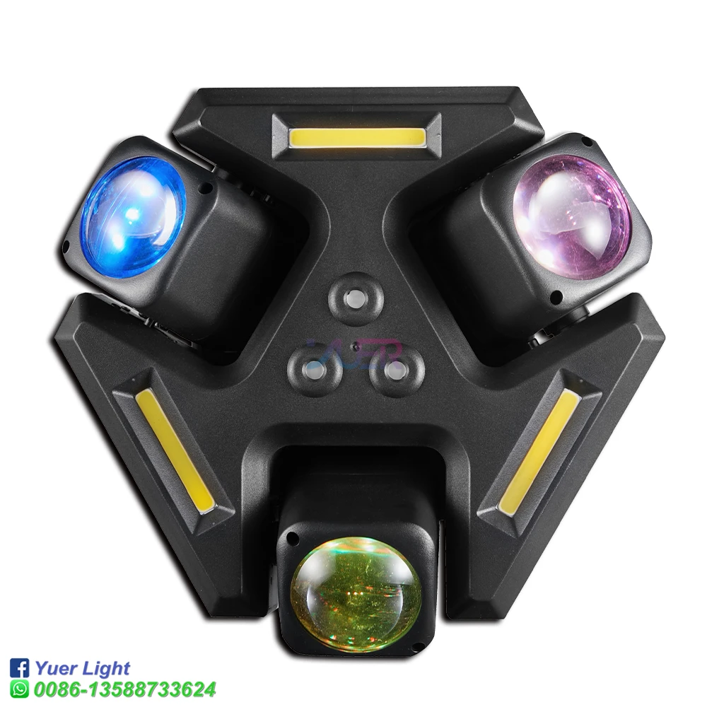 Imagem -02 - Strobe Laser Stage Effect Light Girando Moving Head Light 3-head Beam Bar Party Stage Performance dj Equipment