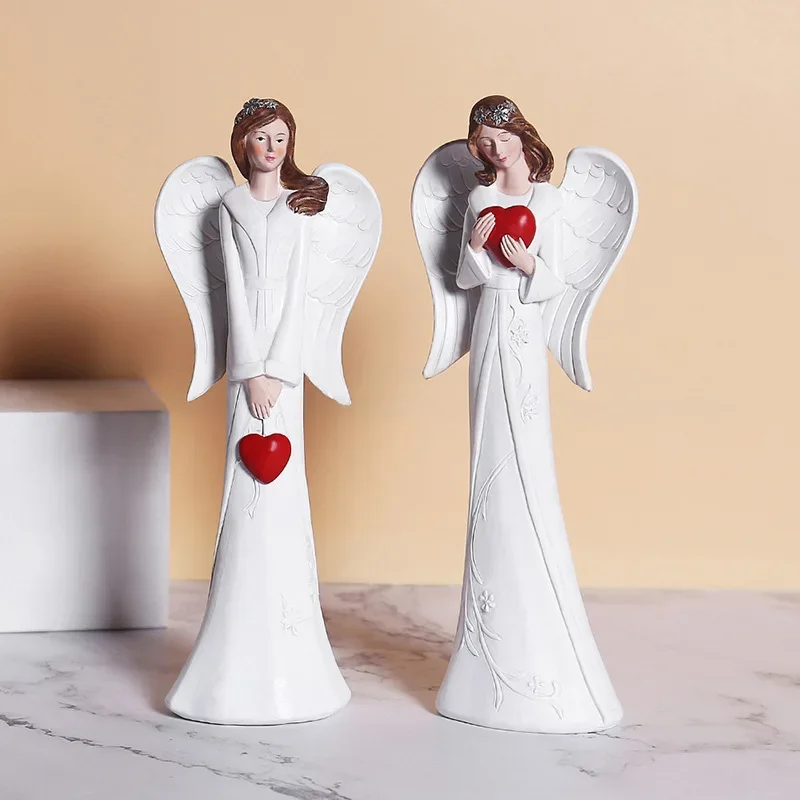 Sculpture Character Figurine Resin 2pcs Decor Room Office Birthday