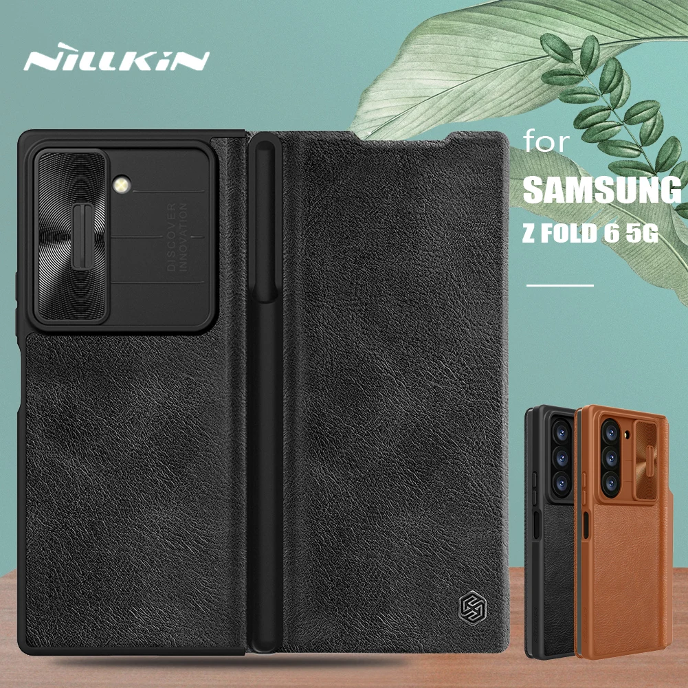 

Чехол Nillkin для Samsung Galaxy Z, складной кожаный чехол-книжка 6 дюймов, Роскошный чехол для S-Pen Holder 360, защитный чехол