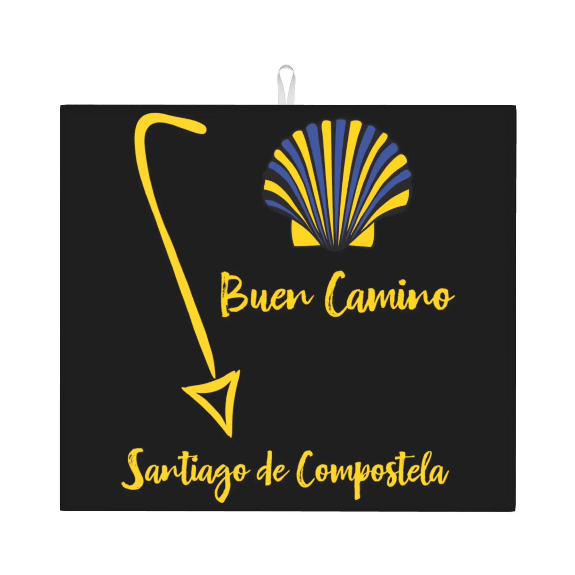 Buen Camino De Santiago Non Slip Kitchen Counter Protector Mat Barware Tableware Reusable Compostela Peregrino Mat For Kitchen