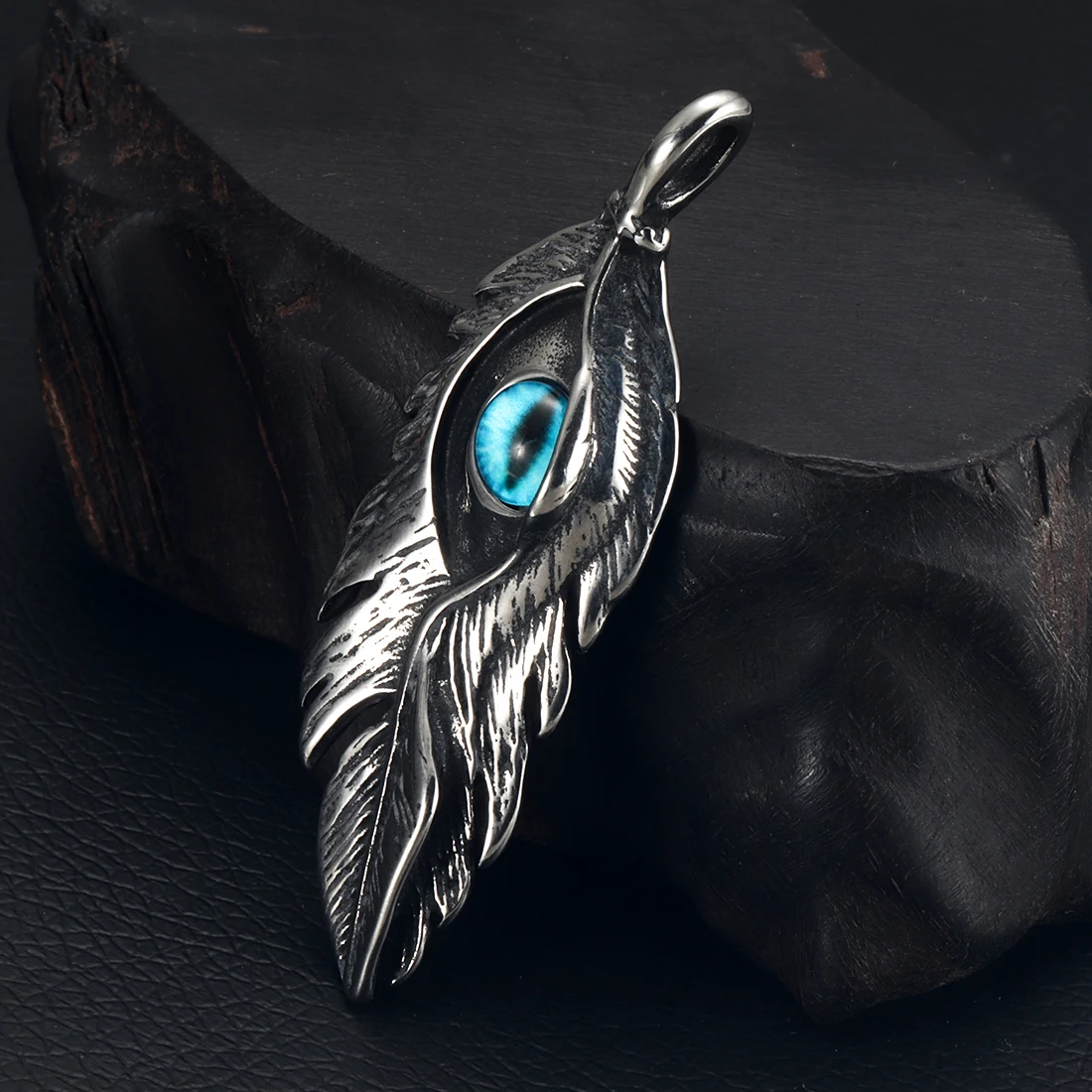 316L Stainless Steel Indian Chief Feather Eagle Eye Claw Pendant for Men Necklace DIY Accessories Finding Jewelry Making Charm