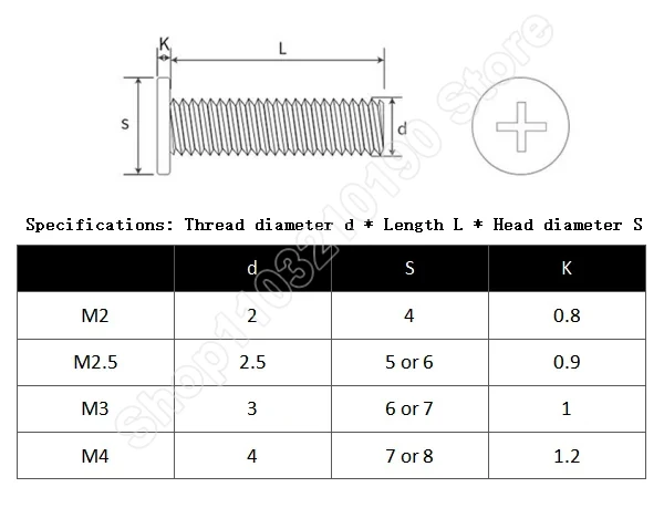 M2 M2.5 M3 M4 Small CM Cross Phillips Ultra Thin Super Low Flat Head Screw Bolt Ultrathin Wafer Flat Head Screw For Laptop Phone