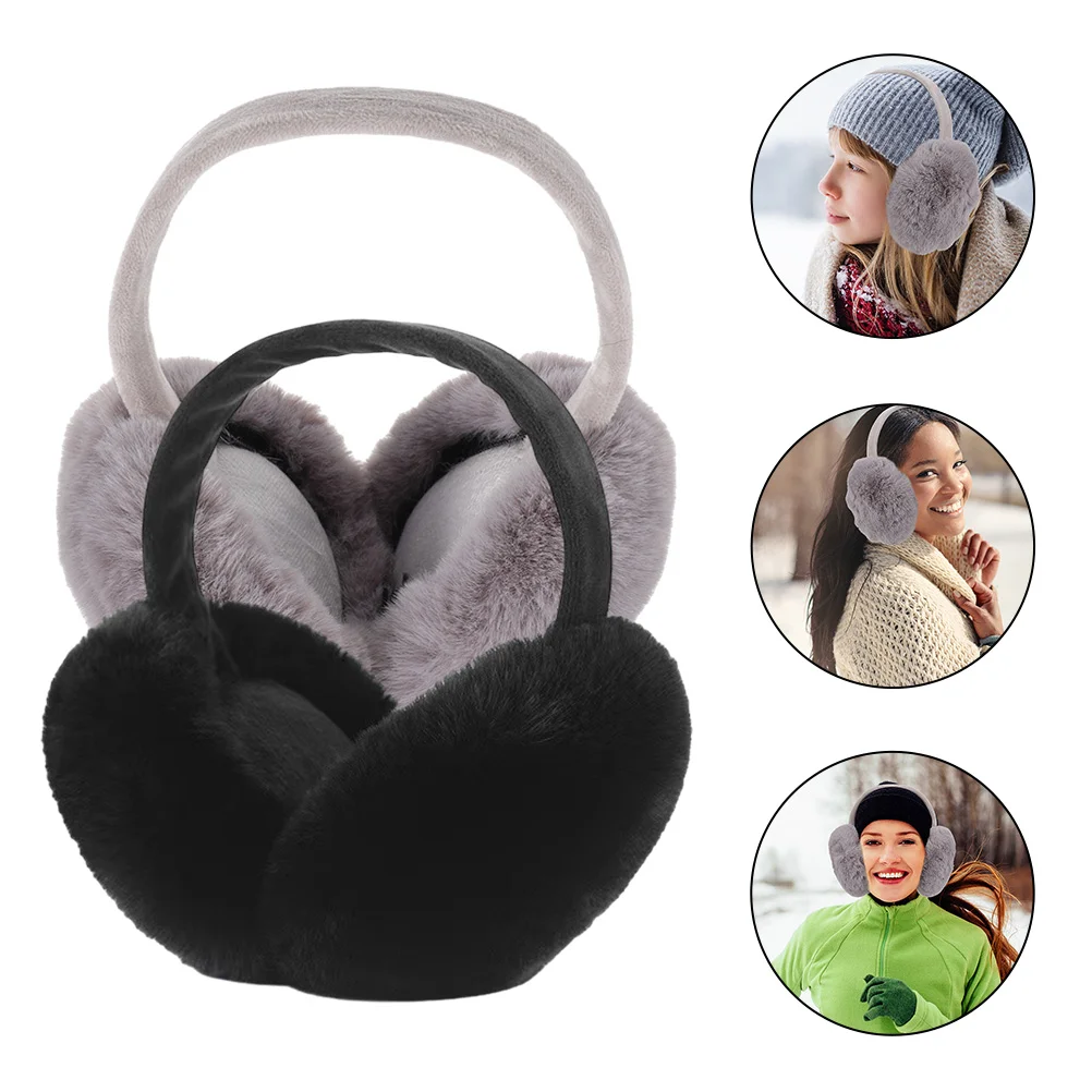 Windproof Plush Ear Cover, Ear Protector, Earmuff, Inverno, 2pcs