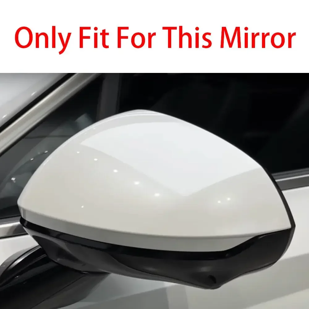 For Hyundai Sonata 11th 2024 Car Rearview Side Mirror Cover Wing Cap Exterior Door Trim Adhesive Sticker ABS Carbon Fiber/ Black