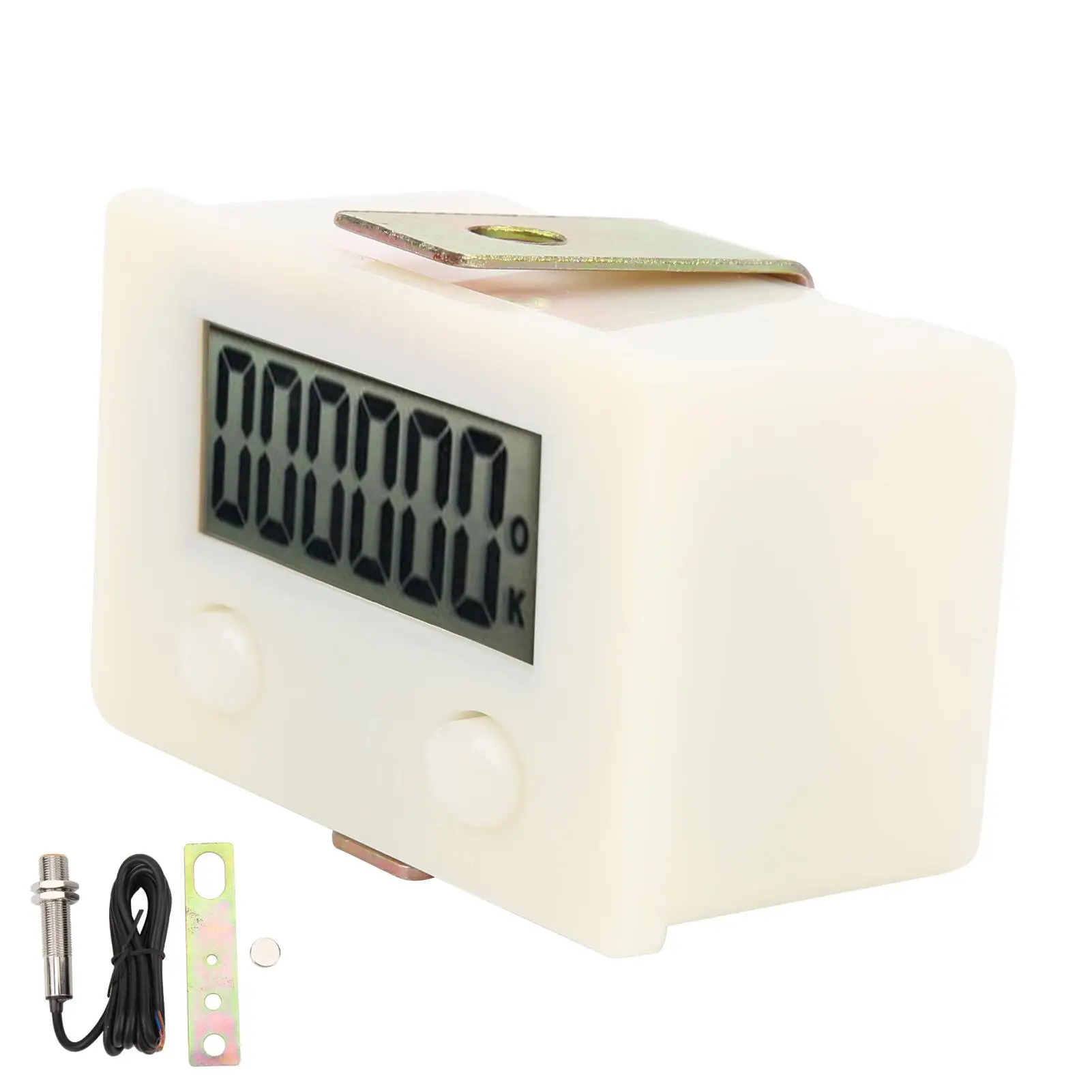 6-Digit Digital Punch Counter with Large LCD Screen - Magnetic Induction Portable Electronic Industrial Counter