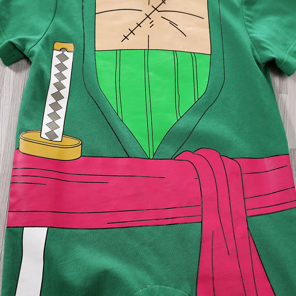 بدلة أنيمي جميلة للعب الأدوار من القطن للأولاد والبنات ، بأكمام قصيرة ، مريحة وناعمة ، ملابس حديثي الولادة ، ملابس أطفال ، الصيف ، 0-18 م