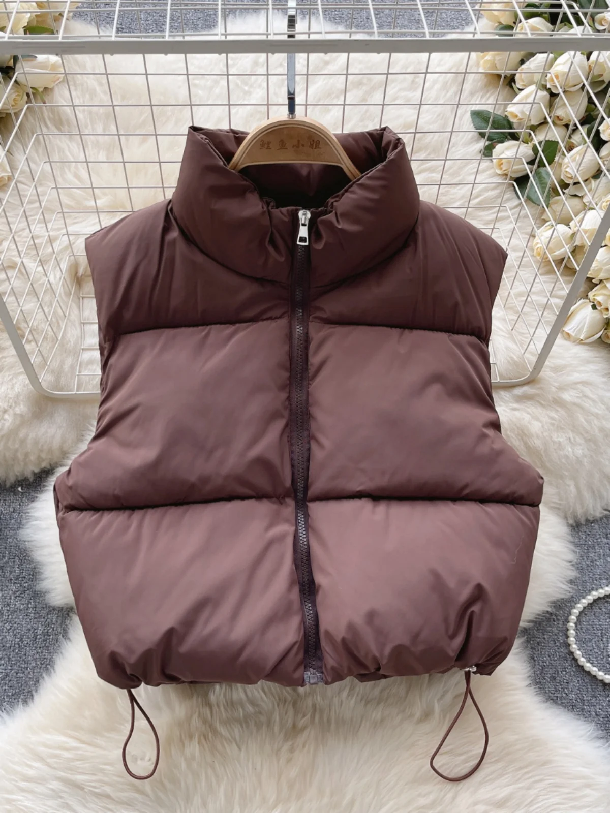 

Women's Jaet 2023 Autumn Winter New Sle Simple Match Zipper Dstring Waist Design Thiened Cotton Coat Outerwear