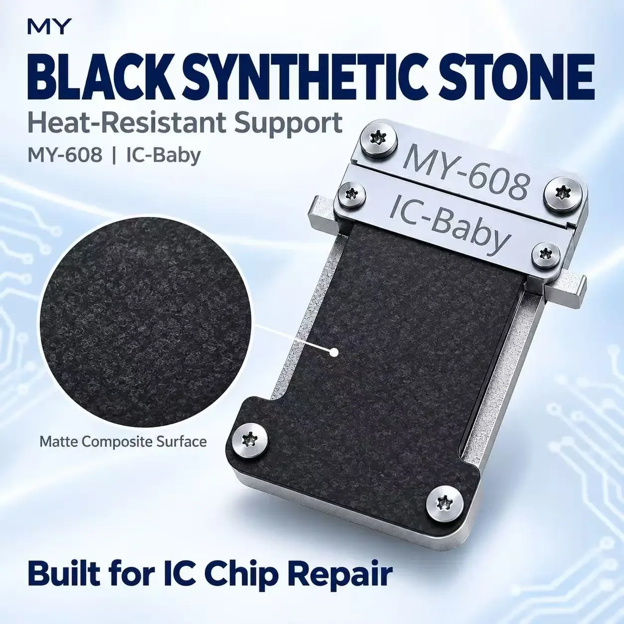 YCS MY-608 IC-Baby Spring Self Locking IC Fixture Heat-resistant Base Anti-slip Chip Clamp for BGA PCB Motherboard Repair Tools