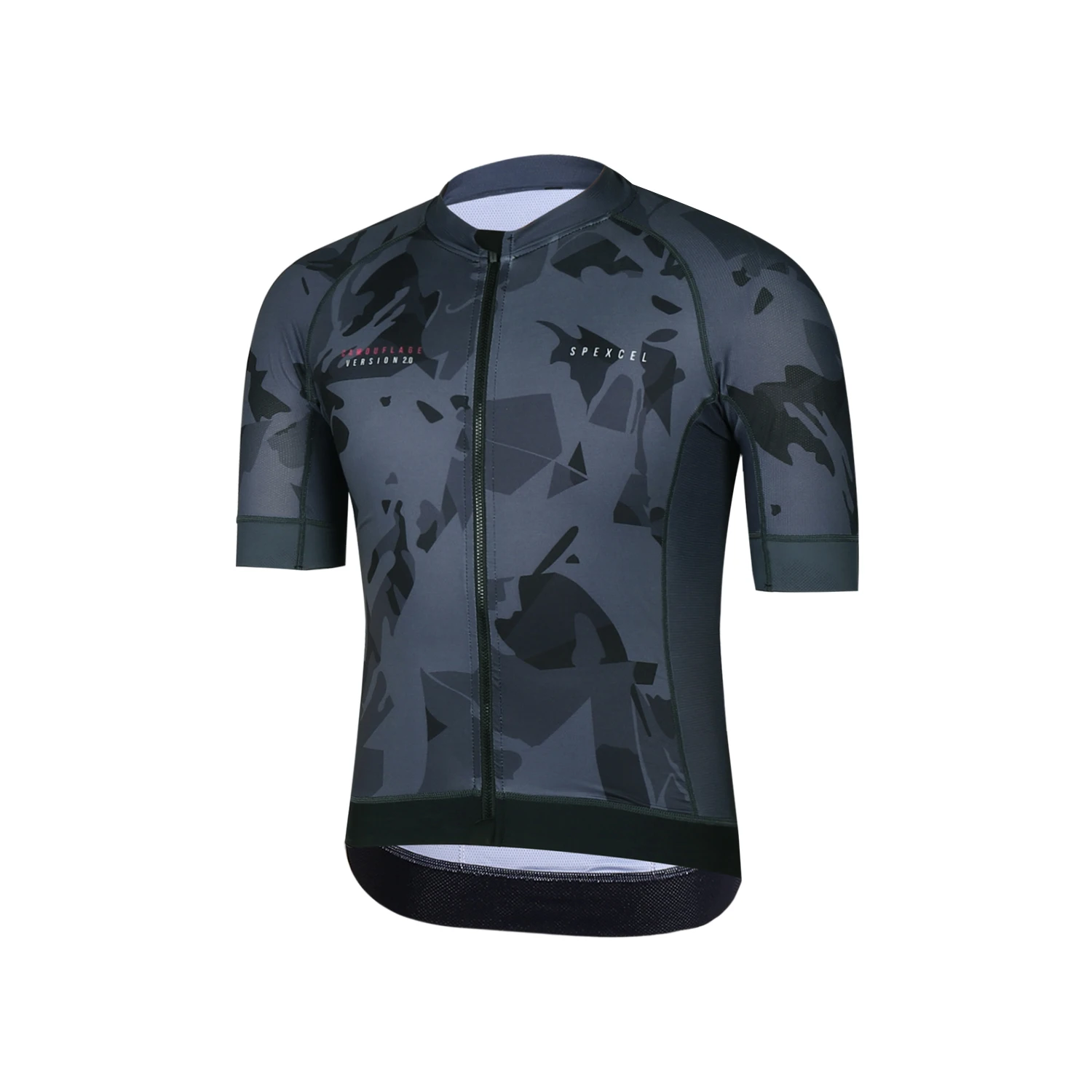 SPEXCEL 2022 All New Aero Fit Camouflage 2.0 Short Sleeve Cycling Jersey Pro Lightweight and Quick dry fabric For Men Dark Gray