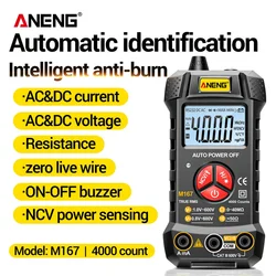 ANENG M167 Digital  Mini Multimeter Profesional 4000 Counts AC/DC Electrical Instruments Tester Auto Range Meter Multimetro Tool