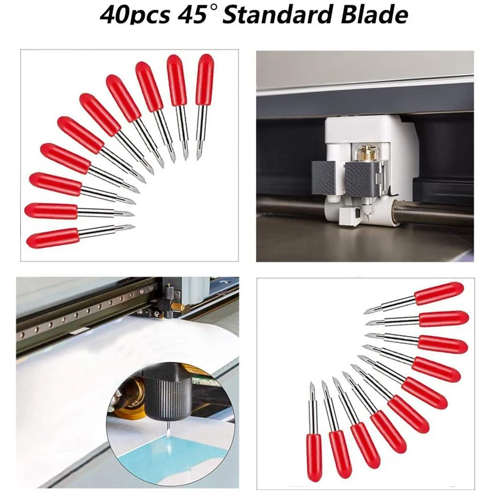 40 Blades, Compatible with Explore for Cutter, 45 Degree Cutting Replacement Blade