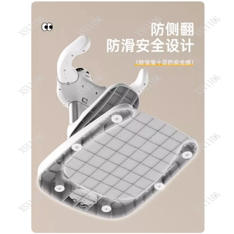Non-Slip Baby Bath Artifact with Vertical Armrest Space-Saving Toddler Washing Tool for Comfortable Bath Time
