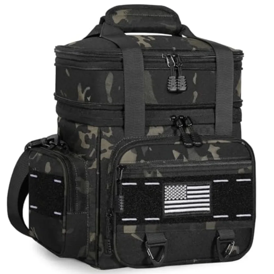 

Expandable Tactical Lunch Box XLarge Insulated Lunch Cooler Bag Heavy Duty Leakproof Lunch Pail for Men Adults Work Office Outd