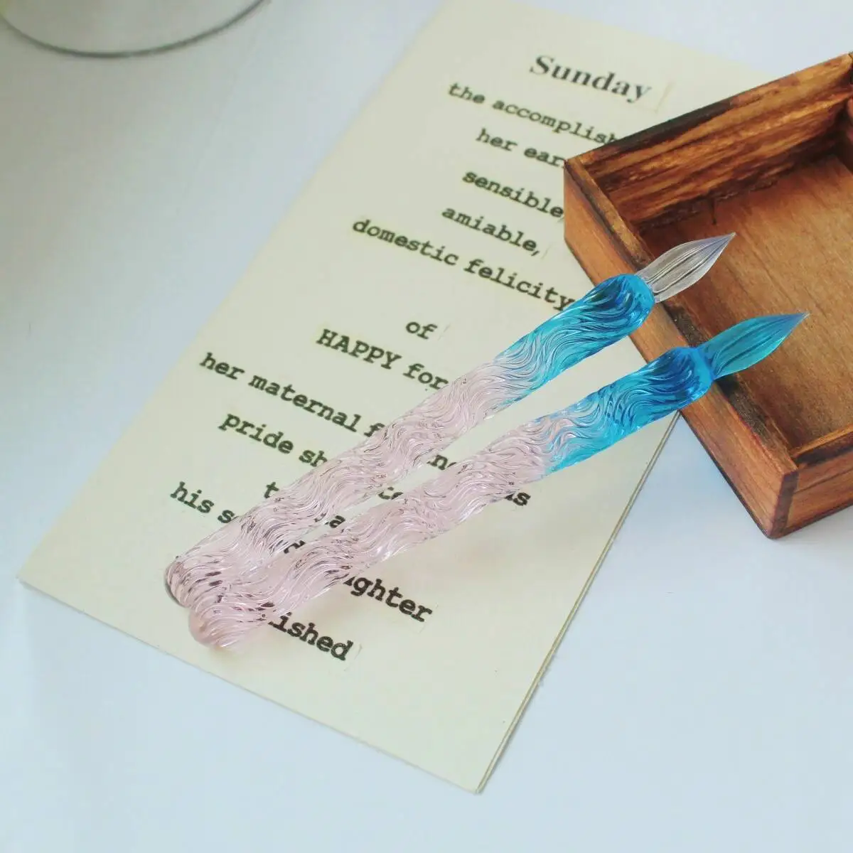 Handmade Polished Pretty Glass Dip Pen,smoothly Writing Pen