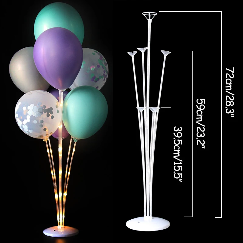 Stojak na balony LED Kolumna balonowa ze świecącymi światłami Sznurek na artykuły ślubne Dekoracja urodzinowa dla dorosłych dzieci Baby Shower — zdjęcie 4