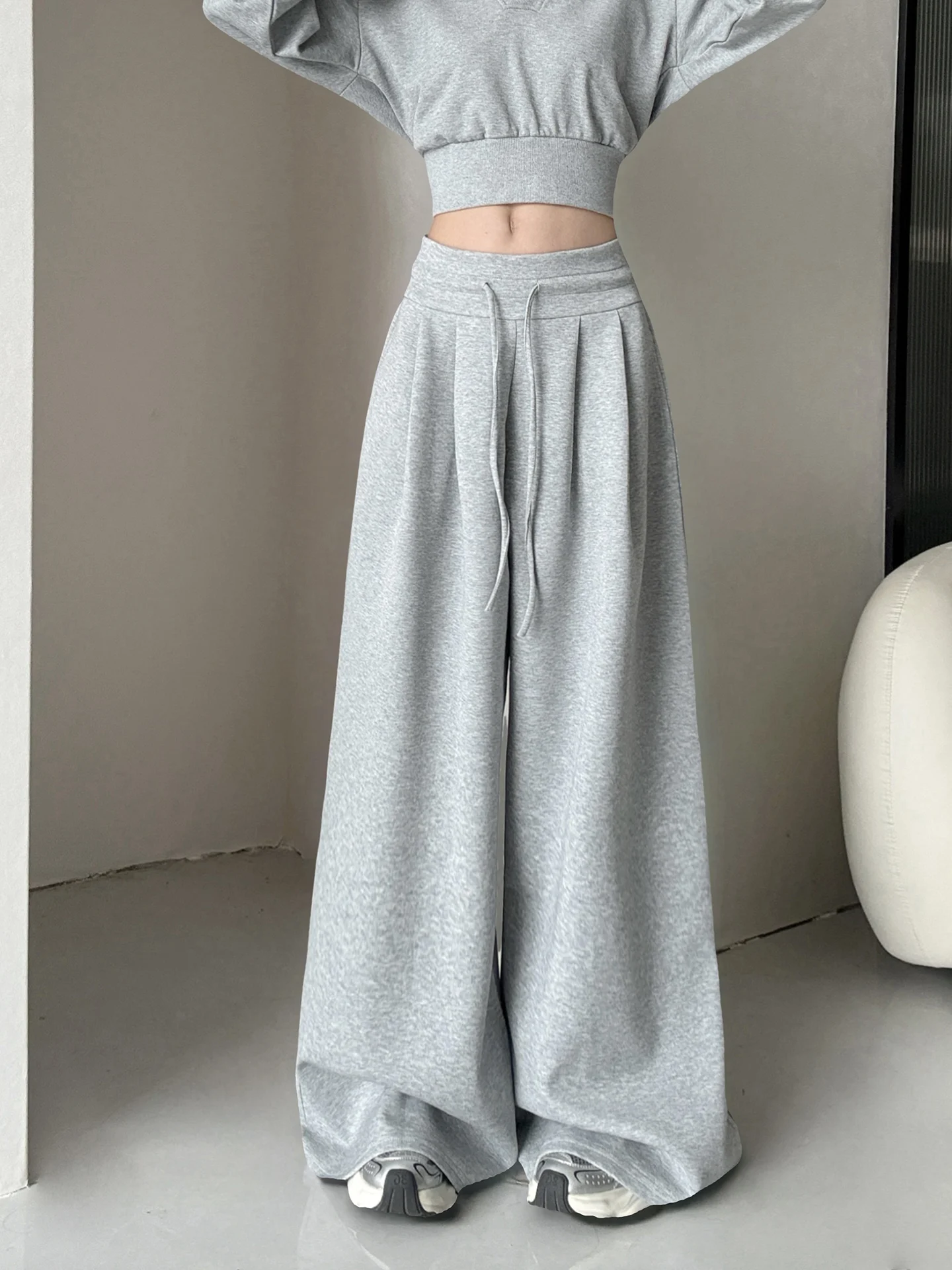 Slouchy Yoga Pants Casual Loose Silky Lazy Feelings Mask Pants Women's Autumn Natural Waist Cotton Polyester Spandex Blend