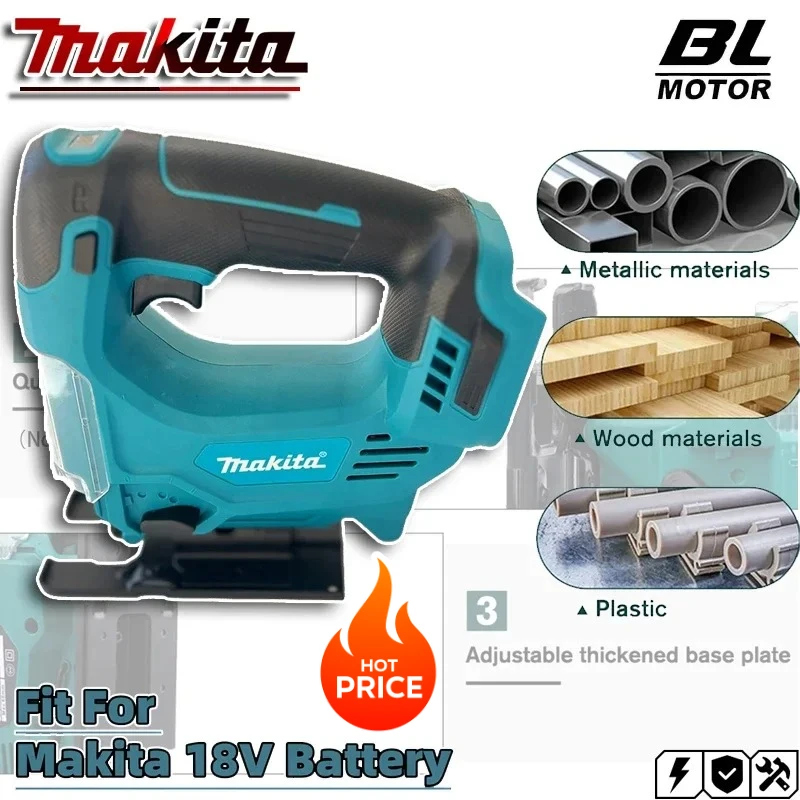 

Makita Portable Cordless Jigsaw Electric Tool Woodworking Multi-Function Design Compatible Tool For 18V Battery