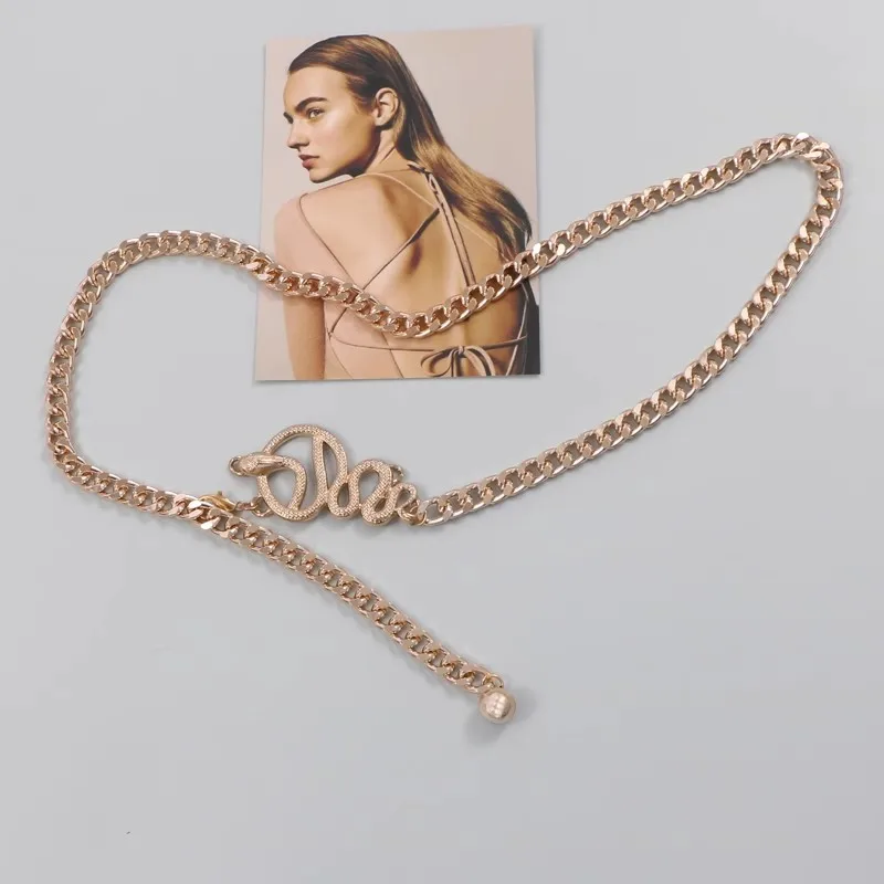 Women's Fashion Snake Gold Metal Chain Corset Female Cummerbund Coat Waistband Dress Decration Narrow Belt  J1689