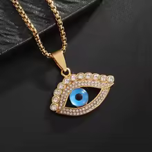 Ojo de Horus, collar de Ojo de Dios, colgante giratorio de mal de ojo, joyería de amuleto egipcio extraño Retro de moda para hombres foto 26