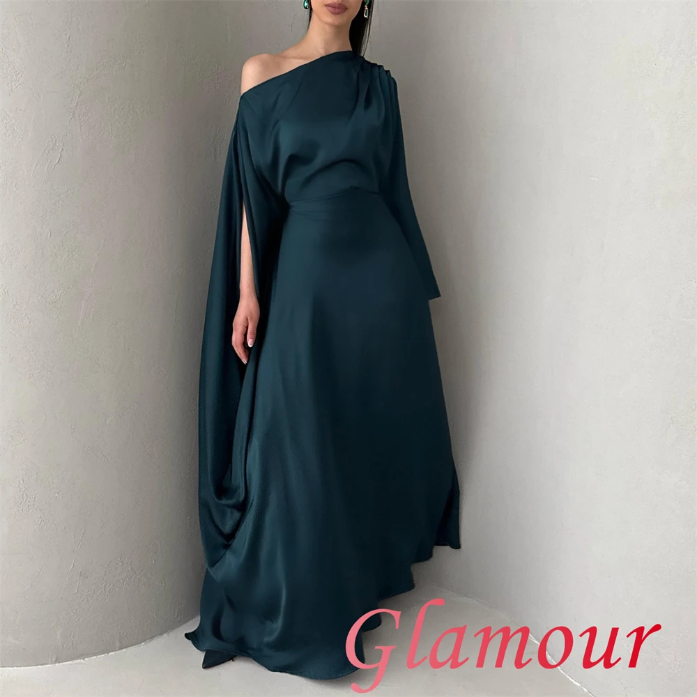 

Customized Fashion Dresses 2025 Woman High Quality Satin Evening Dress Graceful One Shoulder Celebrity Gowns Classic Party Dress