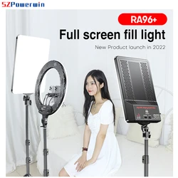 Powerwin 85W 19 Inch Full Screen Professional LED Video Light 2.4G Remote Control Photo Studio Dimmable RA95+ Photography Lamp