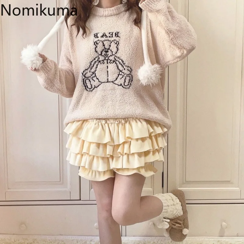 Mini Jupe Japonaise à Volants pour Femme, Vêtement Doux, Taille Haute, Ligne A, à la Mode, Mignon, Y2k, Été, 2024