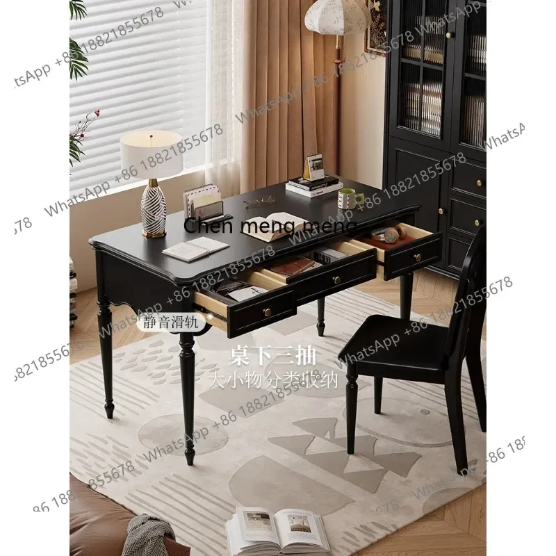 Q181 French solid wood desk, office computer desk chair, American bedroom writing desk