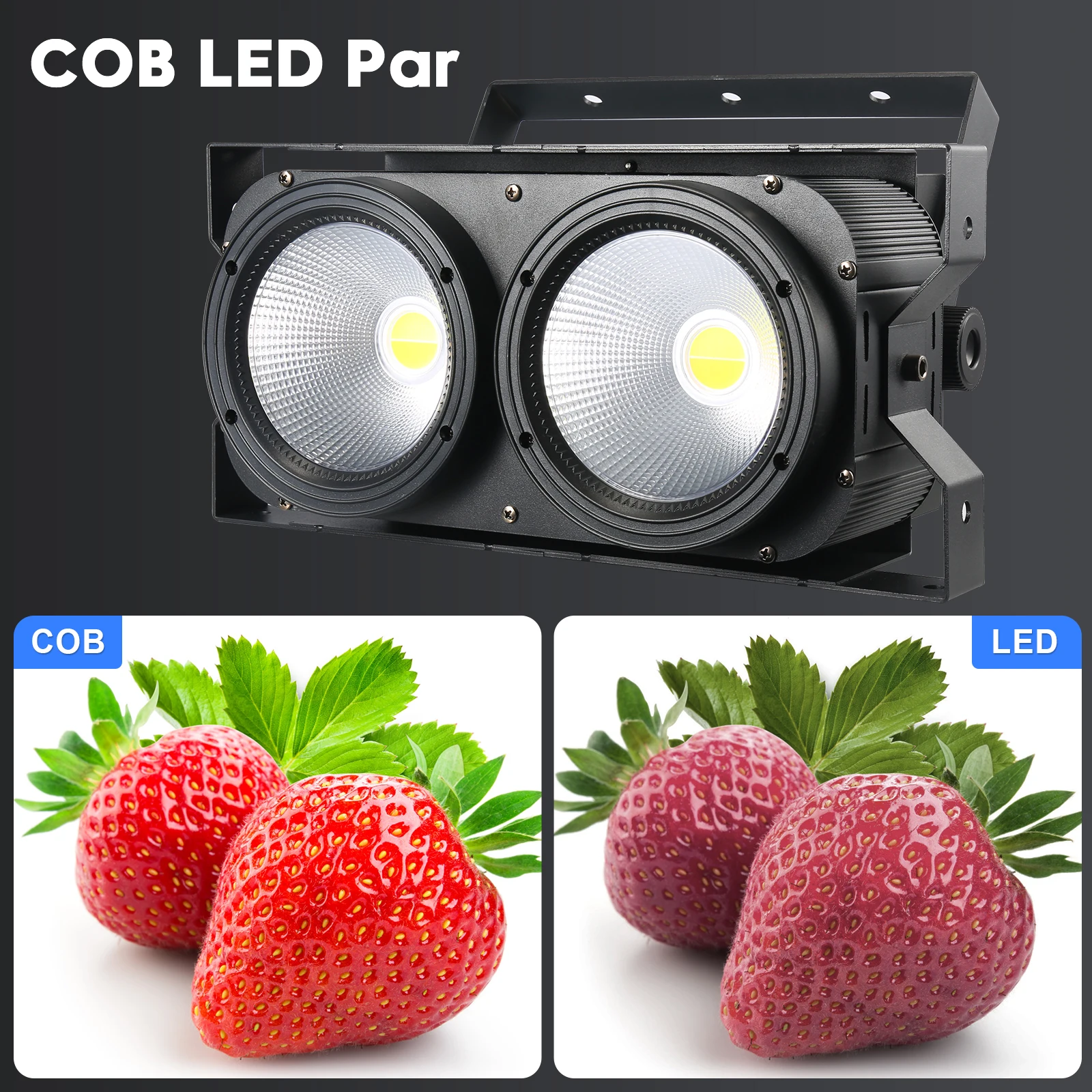 2 Head COB Audience Light (Splicing Models) COB Par Light Fill Light Lighting Outdoor Stage Light For Church Disco Party Wedding