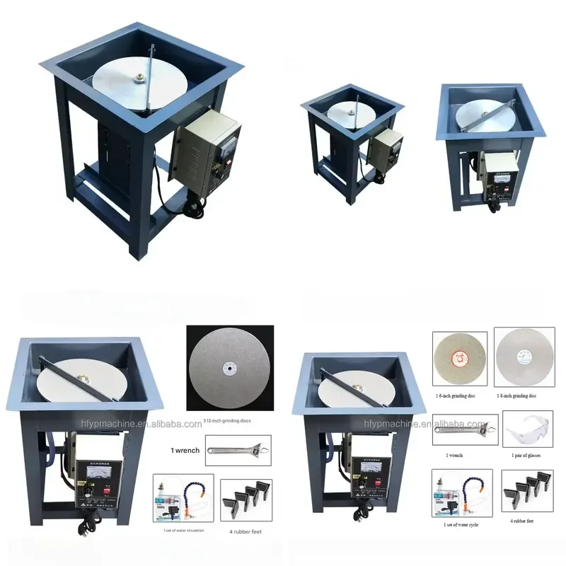 for Gemstone Polishing Machine Flat Surface Grinder 6 8 10 12 Inch Lapidary Grinding Wheel for Jewelry Stone Polishing