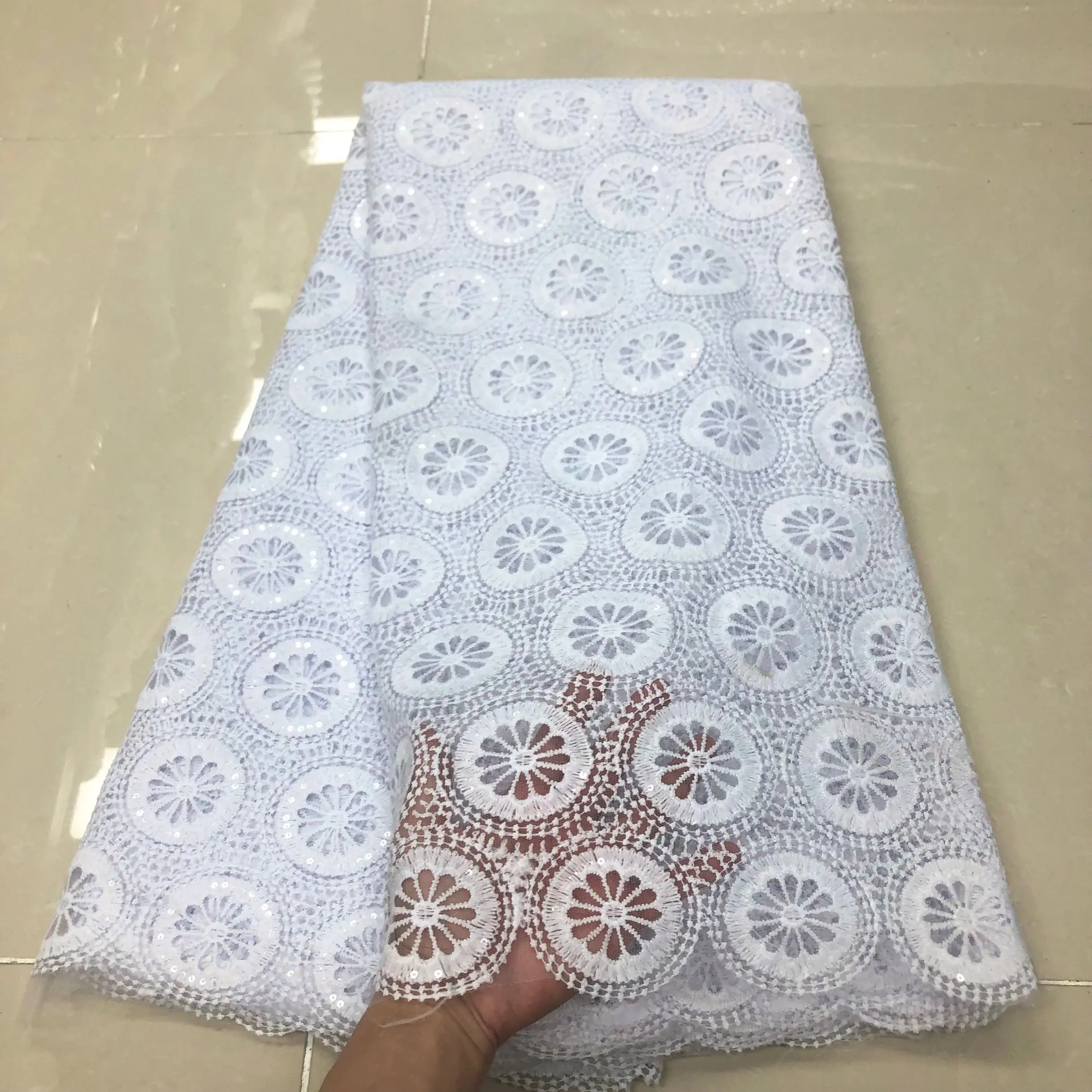 African Cord Lace Fabric for Wedding, High Quality