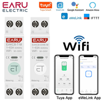 Tuya eWeLink WiFi Smart Circuit Breaker 1P+N 63A MCB Time Relay Switch Energy Meter kWh Voltage Current Protector Remote Control