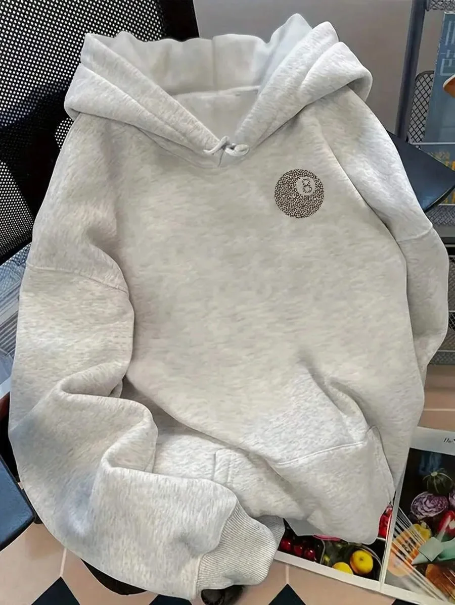 

Fashion — толстовка с капюшоном из чистого хлопка в стиле уникального 8 — с леопардовым принтом — стильный выбор для повседневных любителей моды