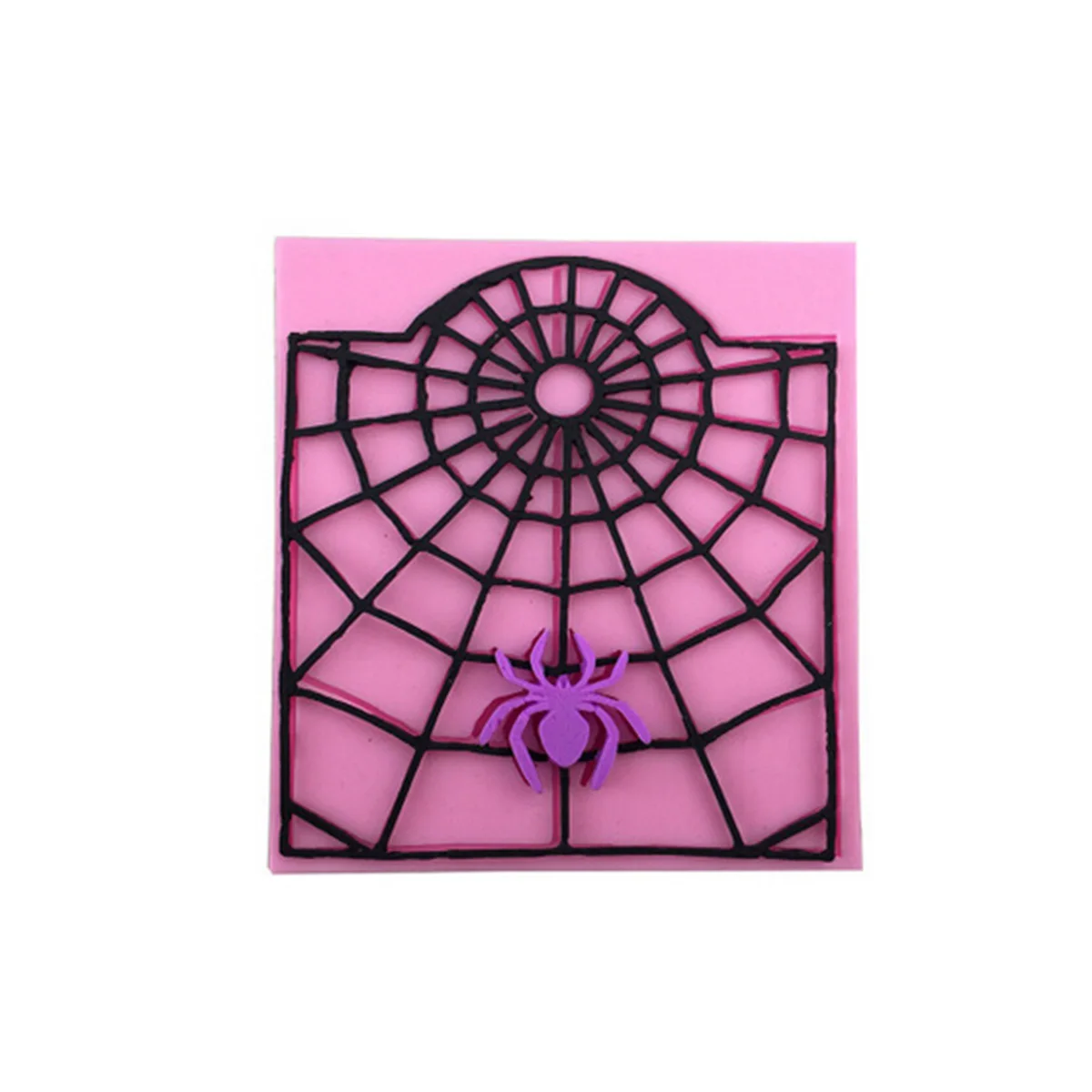 

Halloween Silicone Spider Web Spider Cake Mold Reusable Non Stick Silicone Baking Tool for Fondant Chocolate Cupcake Dessert