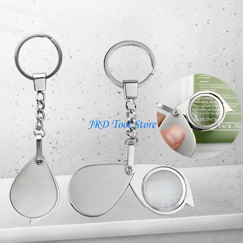 

A2UD Travel Friendly 20X/30X Glass Keychains Magnifier, Solid Metal Designs Loupes for Outdoor and Office Use