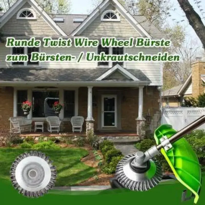 6 Inch Upgrade Weed Brush Cutter Head Lawn Mower Universal Grass Trimmer Head Steel Wire Wheel Brush Disc Garden Trimmer Heads