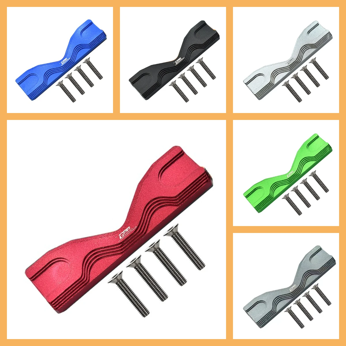 

GPM LOSI 1/8 LMT SOLID AXLE Monster Truck-LOS04022 For Aluminum Front/Rear Frame Brace