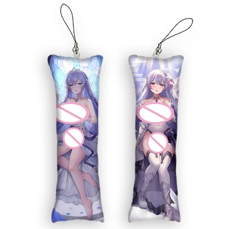 

New Pattern Azur Lane HMS Rodney Cute And Lovely Keychain Mini Dakimakura Pendant Anime 2 Side Cartoon Kawaii Small Body Pillow