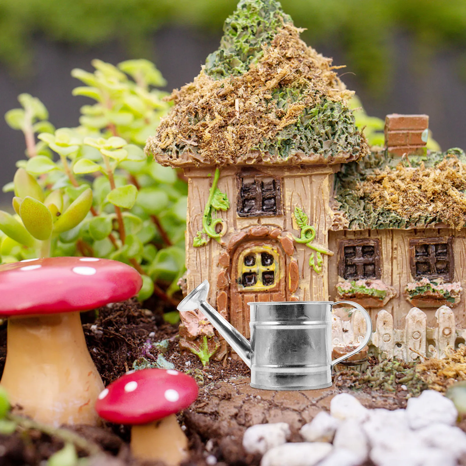 Mini arrosoir en fer, accessoire de jardin miniature réaliste, décoration de micro-jardin, développe la capacité pratique, idée cadeau