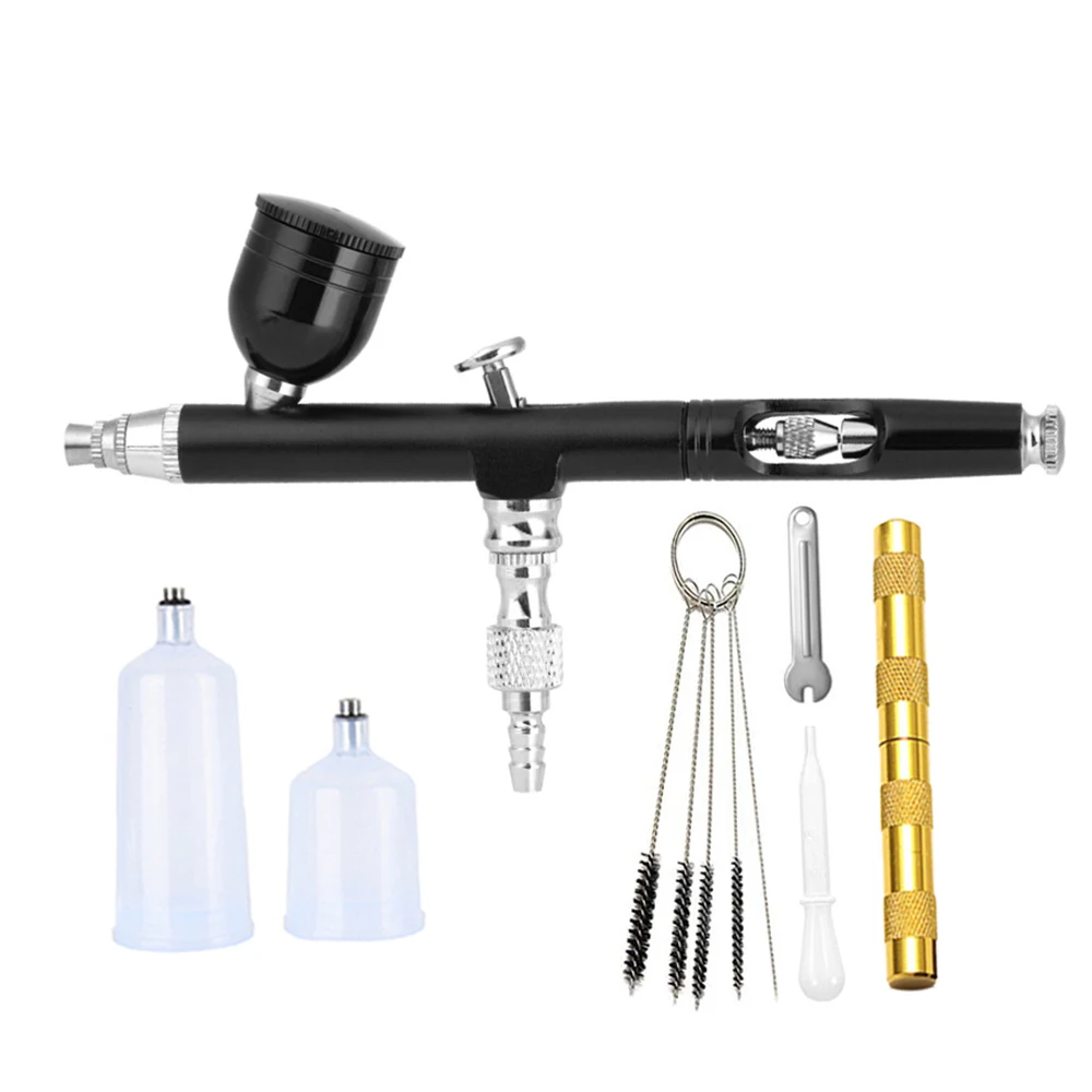 

Dual Action Mini Airbrush Gun Spray 130 Pen Air Flow Adjustable Care Skin Nail Art Cake Decoration Barber Tattoo Hair Beauty