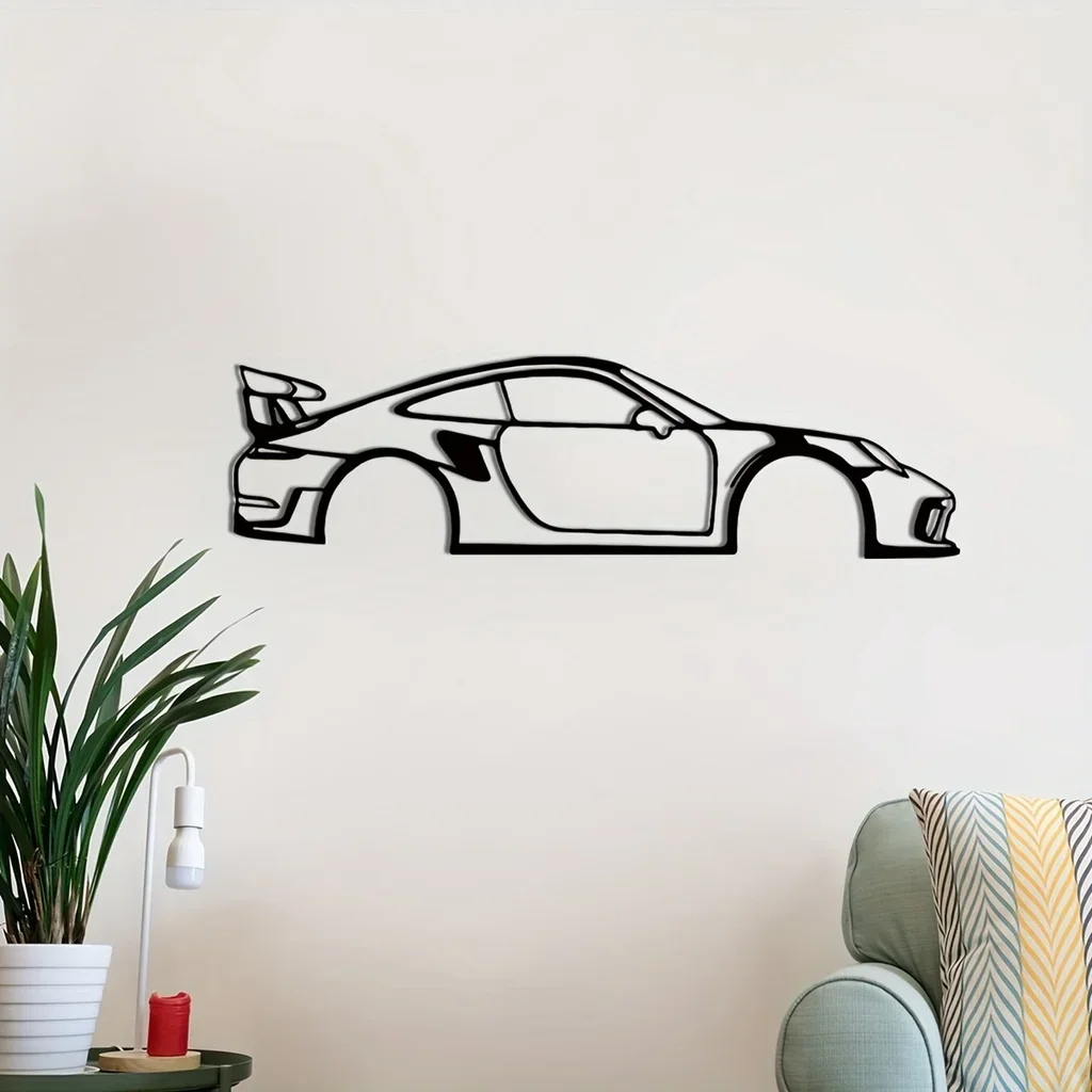 HELLOYOUNG Metal Home Decor Sport Car Metal Wall Art ragazzi ragazze Room Kindergarten soggiorno Nursery Bedroom Decor Halloween Dec