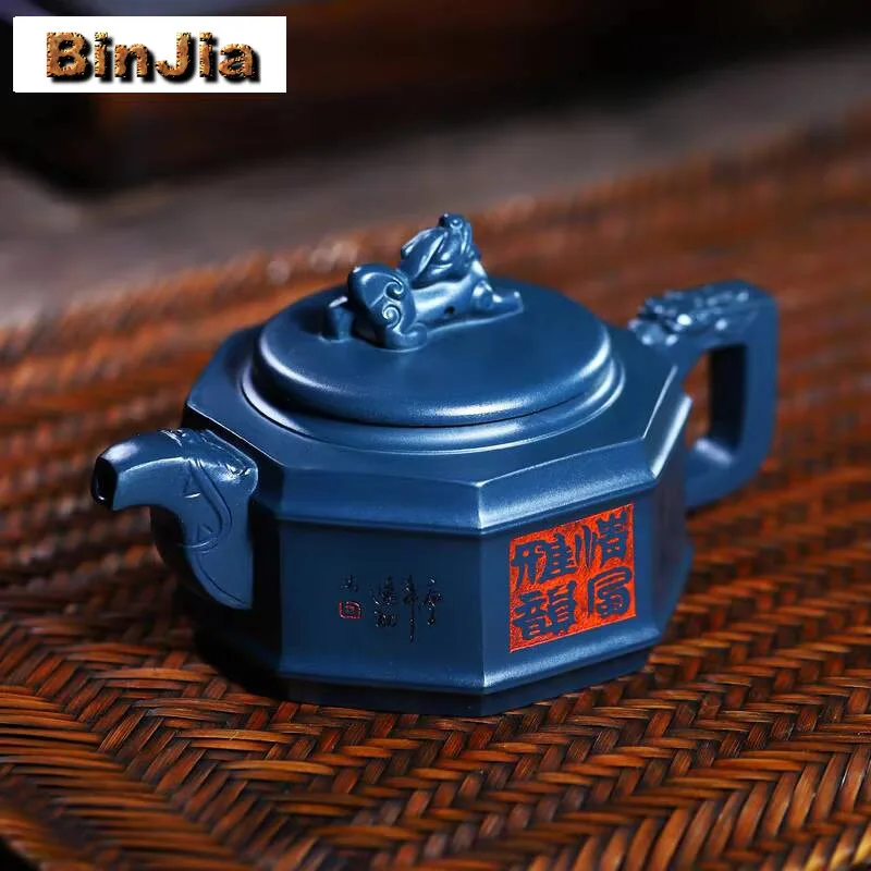 

300 мл Ретро чайник Исин из фиолетовой глины Kylin Pot, бытовой чайник ручной работы, домашняя посуда для напитков, чайный сервиз Дахунпао Улун