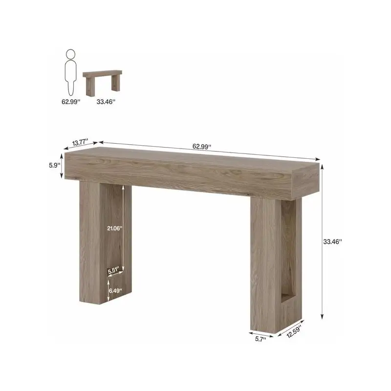 طاولة كونسول طويلة لغرفة المعيشة - حل تخزين أنيق وأنيق