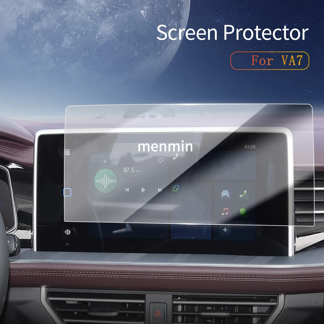 

Car Stickers Dash Carplay Mirror Screen Protector Display Tempered Glass Protective Vehicle For 24 Volkswagen Jetta VA7