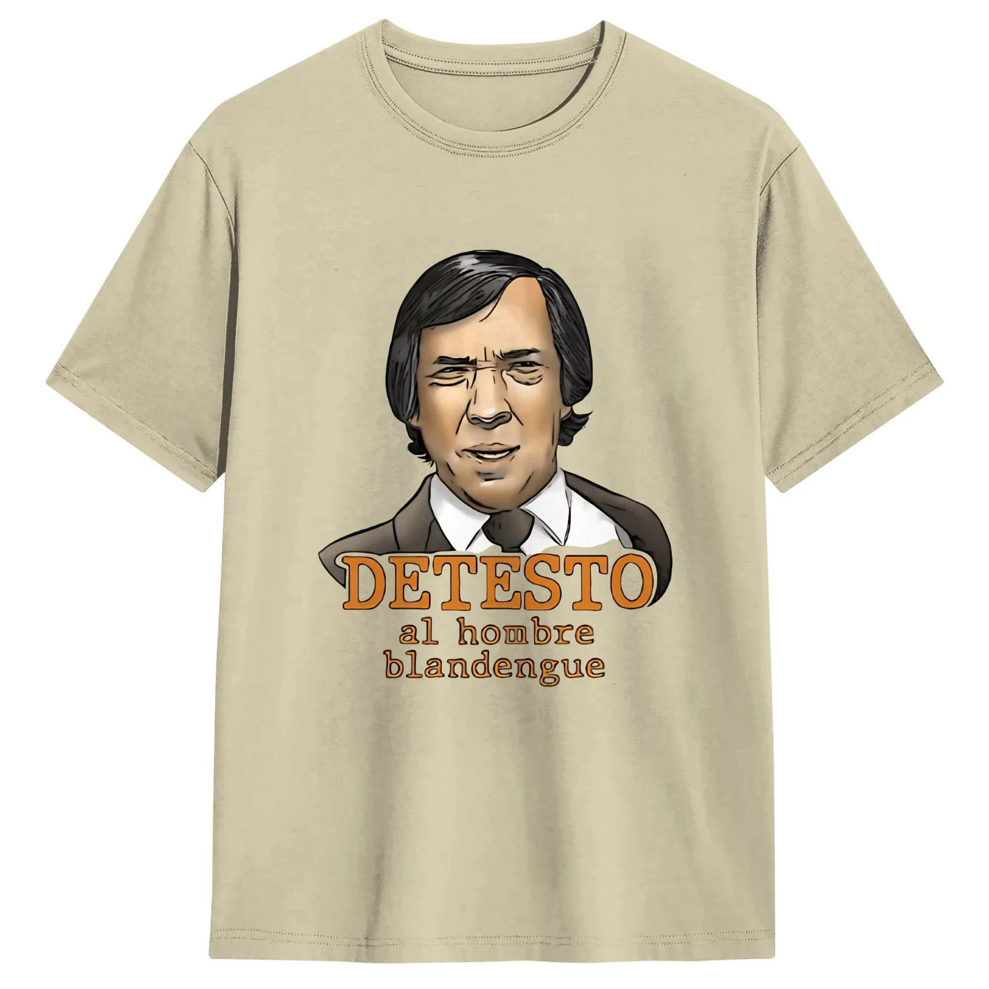 Camiseta Masculina Vintage de Algodão Estampada Fary El Fary DETESTO Al Hombre Blandengue Estilo Retro Espanhol para o Verão