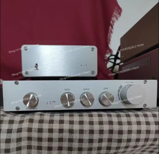 Class A Stereo Preamplifier with Bluetooth 5.0 and Bass Control, Aluminum Chassis for Home Audio System