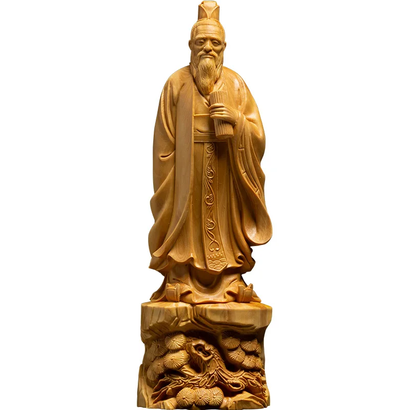 Laozi the Daoist Sage - Boxwood Carved Keepsake for the Enlightened Home