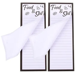 2 Pcs Refrigerator Note Pads with Magnet Magnetic Shopping List for